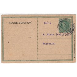 P 235 - 8 H grün, Ganzsachen - Postkarten, 1917, Smichov, poštový lístok, ʘ, Rakúsko Uhorsko
