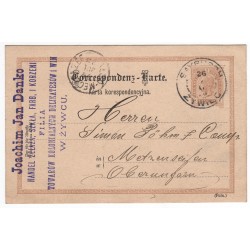 P 77 - 2 Kr braun, Ganzsachen - Postkarten, 1890, Żywiec, poštový lístok, ʘ, Rakúsko Uhorsko