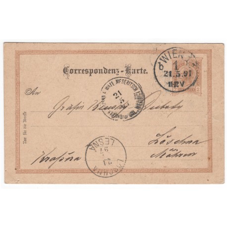 P 74 - 2 Kr braun, Ganzsachen - Postkarten, 1890, Viedeň, poštový lístok, ʘ, Rakúsko Uhorsko