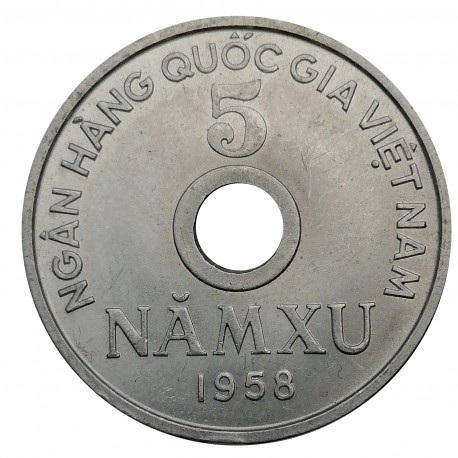5 xu 1958, North Vietnam 1955 - 1976, Severný Vietnam