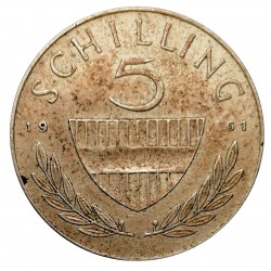 5 schilling 1961, Ag, Austria