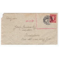 3. VII. 1940 - vlaková pošta Košice - Bohumín, celistvosť, Slovenský štát