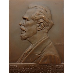 1873 - 1953 Joseph Jongen, skladateľ, E. Brackenier, bronzová plaketa, Belgicko