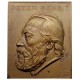 1834 - 1901 Peter Bonoit, skladateľ, bronzová plaketa, Belgicko
