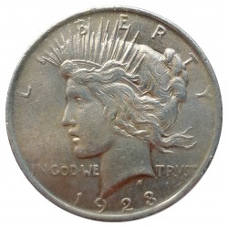 1923 Peace Dollar, striebro, USA
