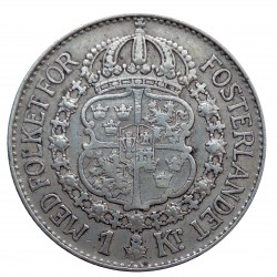2 krona 1939 G, Gustaf V., Ag, Sweden