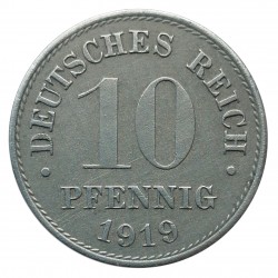 10 pfennig 1919, Deutsches Reich, Nemecko