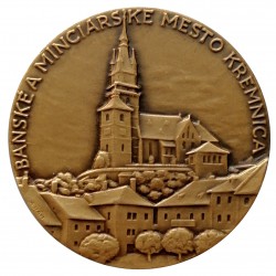 Banské a minciarske mesto Kremnica, A. Hám, obojstranná AE medaila, Československo