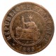 1 cent 1885 A, Paris, French Indochina