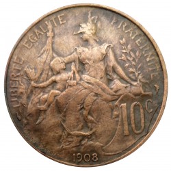 10 centimes 1908, Paris, Francúzsko
