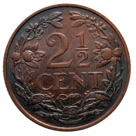 2 1/2 cent 1929, Wilhelmina I., Holandsko