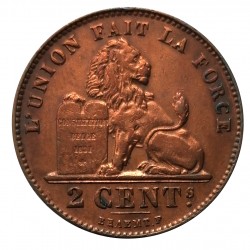 2 centimes 1914, Albert I., Belges, Belgicko