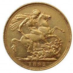 1892 sovereign, Victoria, zlato, Veľká Británia