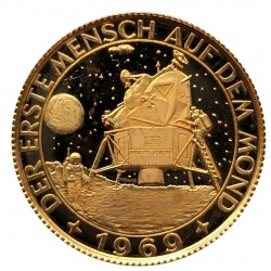 1969 - Der erste Mensch auf dem Mond, Apollo 11, AU medaila, PROOF, Rakúsko