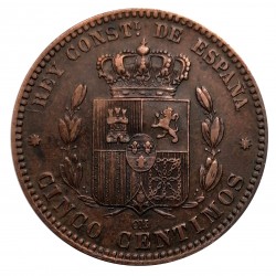 5 centimos 1879 OM, Španielsko
