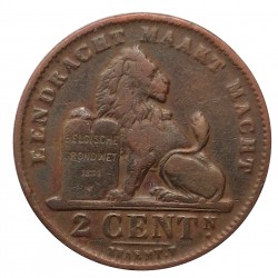 2 centimes 1911, Albert I., Belgen, Belgicko