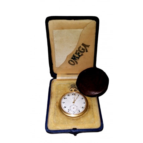 OMEGA - zlaté pánske hodinky, 1926, 18K, funkčné, etue, záručný list, Švajčiarsko, Československo