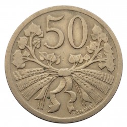 50 halier 1922, O. Španiel, Československo (1918 - 1939)