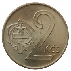 2 koruna 1975, Československo 1960 - 1990