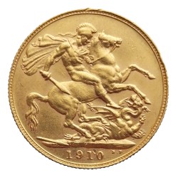 1910 sovereign P, Edward VII., zlato, Veľká Británia