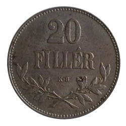 20 fillér 1920 - železo, Maďarsko
