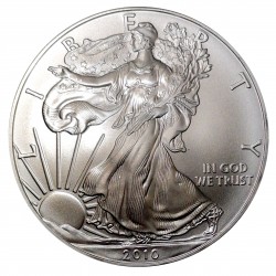 2010 silver dollar, 1 OZ. fine silver, investičná minca, striebro, USA