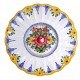 Farebný tanier s ružou, Modranská keramika
