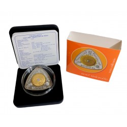 5 000 Sk - 2001 Začiatok tretieho tisícročia, zlato, striebro, platina, PROOF, Slovenská republika (2)