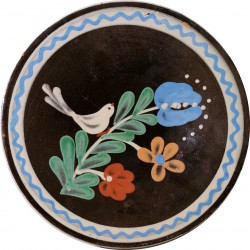 Tanier s vtáčikom na vetvičke, pozdišovská keramika