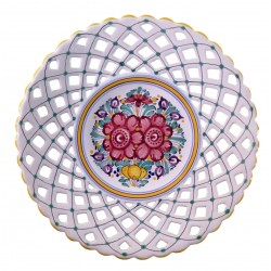 Perforovaný tanierik s ružami, Modranská keramika