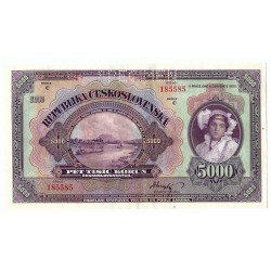 5 000 Kč 1920, séria C, SPECIMEN, Československo, aUNC