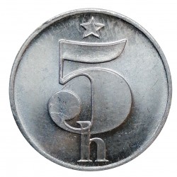 5 halier 1980, Československo 1960 - 1990