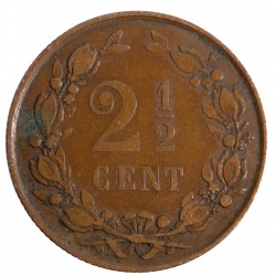 2 1/2 cent 1881, William III., Holandsko