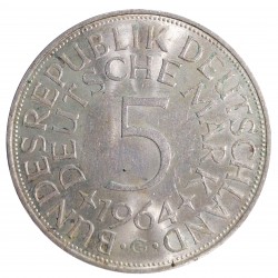 1964 G - 5 mark, BK, Ag, BRD, Nemecko