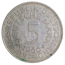1966 G - 5 mark, BK, Ag, BRD, Nemecko