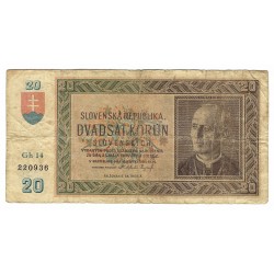 20 Ks 1939, Gh 14, neperforovaná, Andrej Hlinka, Slovenský štát, G