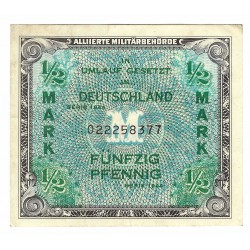 1/2 pfennig, 1944, funfzig pfennig, Nemecko, VF