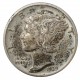 1 dime, 1939, Mercury, striebro, USA