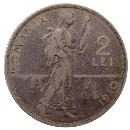 2 lei, 1910, Rumunsko
