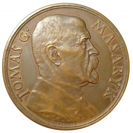 T. G. Masaryk na pamět 85. narozenin, 1935, O. Španiel, AE medaila