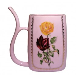 Kúpeľný pohár, JSK Stružná, ružový porcelán