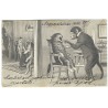 1904 - U zubára, čiernobiela pohľadnica, Budapešť, Rakúsko - Uhorsko