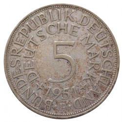 1951 F, 5 mark, BK, Ag, BRD, Nemecko