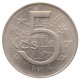 5 koruna 1974, a - hrubá číslica 4, Československo 1960 - 1990