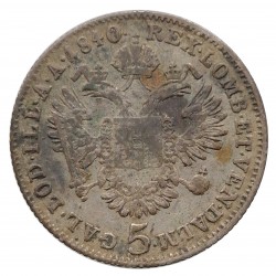 1840 C, 5 kreuzer - Ferdinand V. Rakúsko Uhorsko