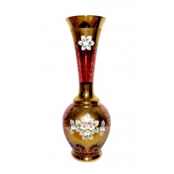 Ružová váza, bórske sklo, Československo (2)