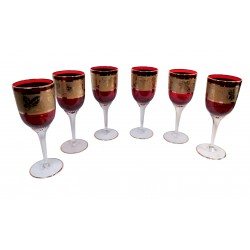 Poháre na víno, Jan Gabrhel, rubínové sklo