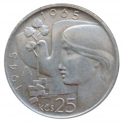 25 Kčs 1965, 20. výročie oslobodenia ČSR, Československo (1960 - 1990)