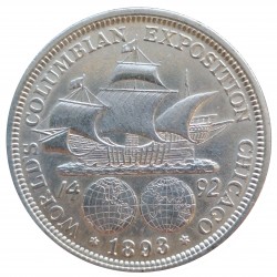 1893 Columbian half dollar, Krištof Kolumbus, Ag, USA