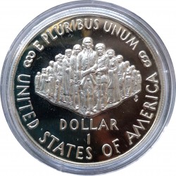 1987 S dollar, Constitution Bicentennial, Ag, PROOF, USA